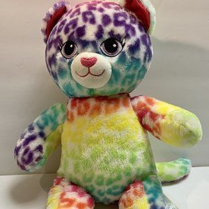 BUILD A BEAR Lisa Frank Leopard Cat Cheetah Rainbow Plush 16” Stuffed Animal